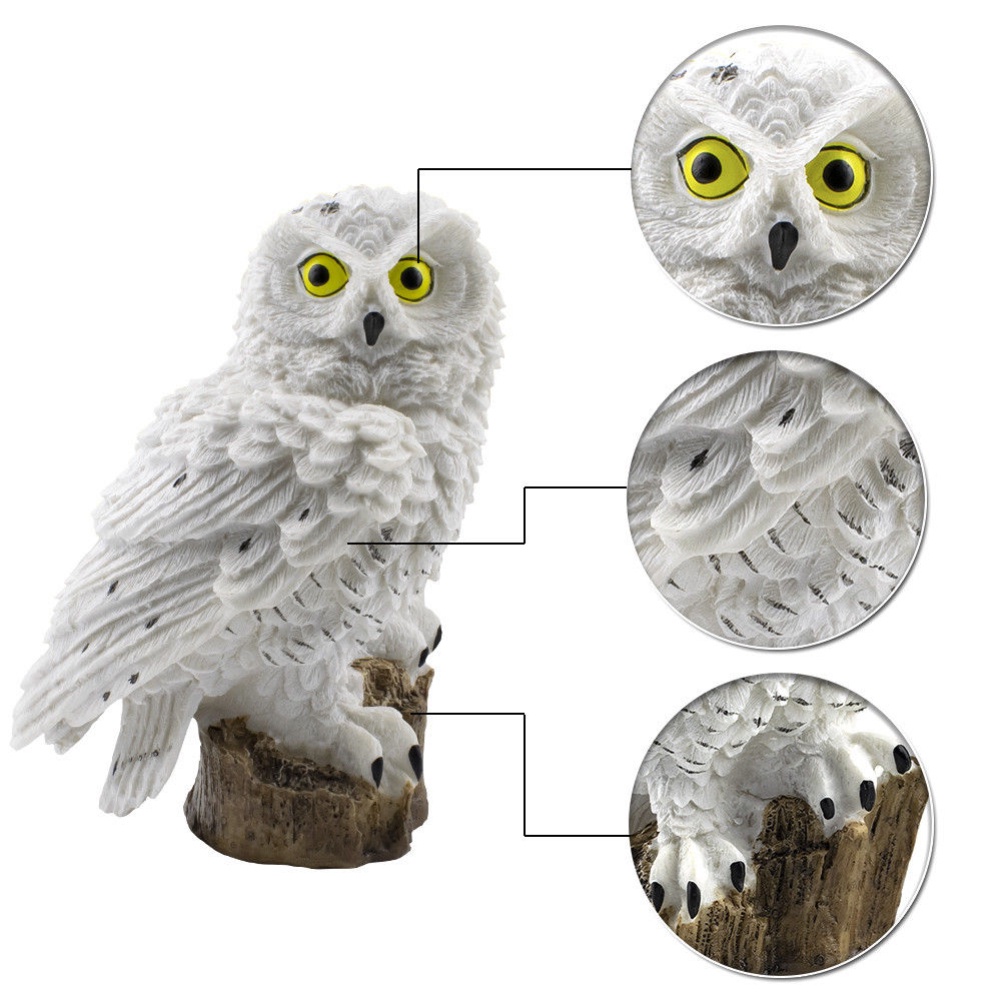 Details about  Novelty Solar Garden Lights Owl Ornament Animal Bird Outdoor LED Decor Sculpture OWT