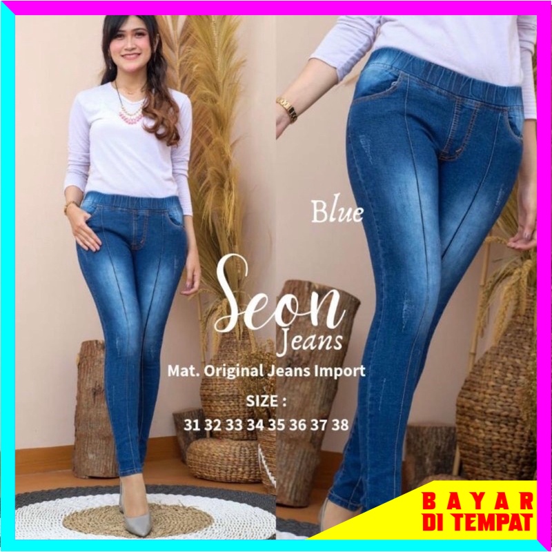 SEON CELANA JEANS WANITA - CELANA JEANS STRECT WANITA SEON