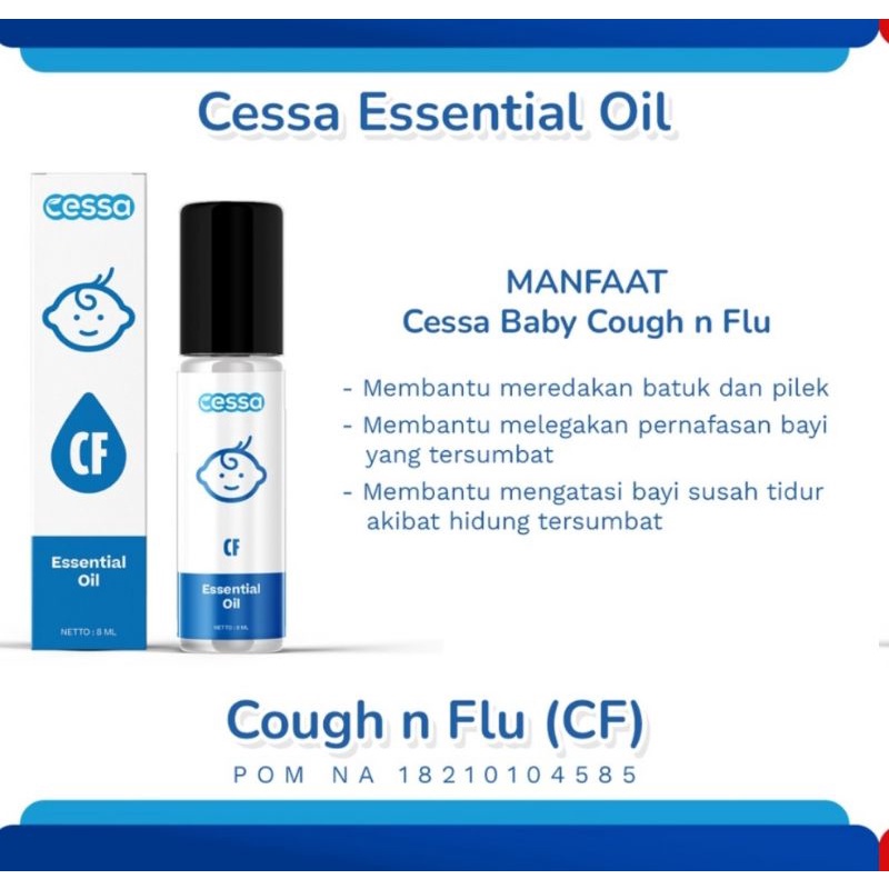 Cessa Baby Essential Oil 8 ml Cough &amp; Flu, FeverDrop, Bugs Away,Bofit,Lenire