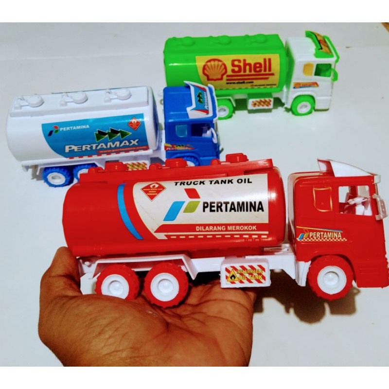 {PM} Mainan Anak Mobil Truk Pertamina ST 2019 - Truk Tangki Pertamina / Shell