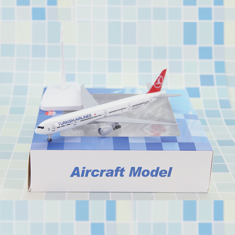 Model Pesawat Terbang Turki Boeing 777 B777 Model Metal Die-cast 16CM / 20CM