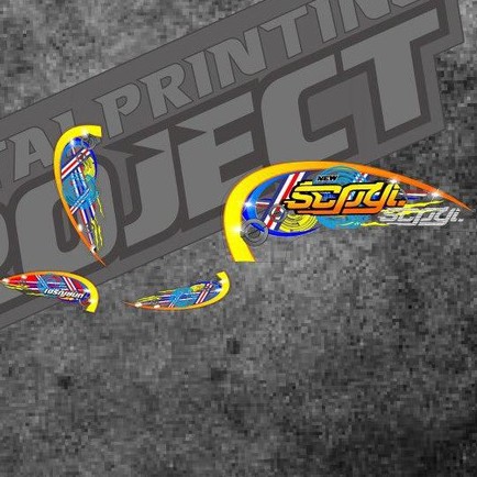 (cod) SCOOPY bayak warna stiker striping list motor HONDA SCOOPY 004 Racing SCOOPY