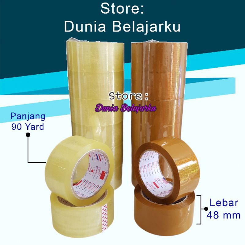 

Lakban Bening Coklat Murah Kyoto Asli 48mm x 90 Yard Tebal Merekat