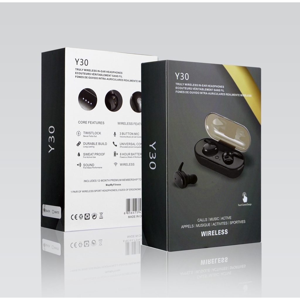 Earphone Bluetooth 5.0 TWS Y30 Wireless Earphone