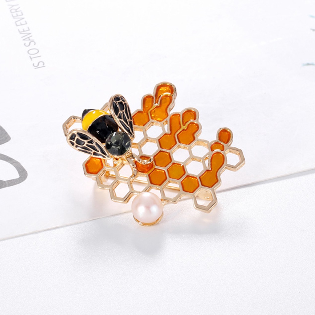 Bros Bentuk Kartun Lebah Aksen Berlian Imitasi Warna-Warni Untuk Aksesoris Pakaian