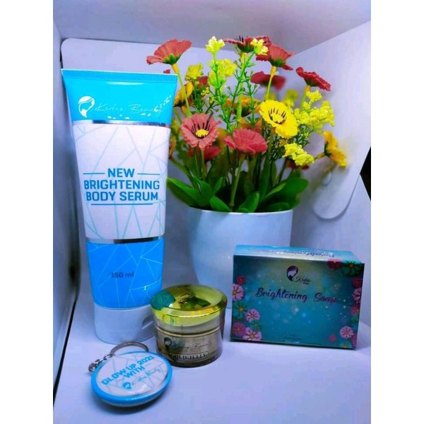 1 paket produk kedas beauty sabun, cream gold jely dan body serum