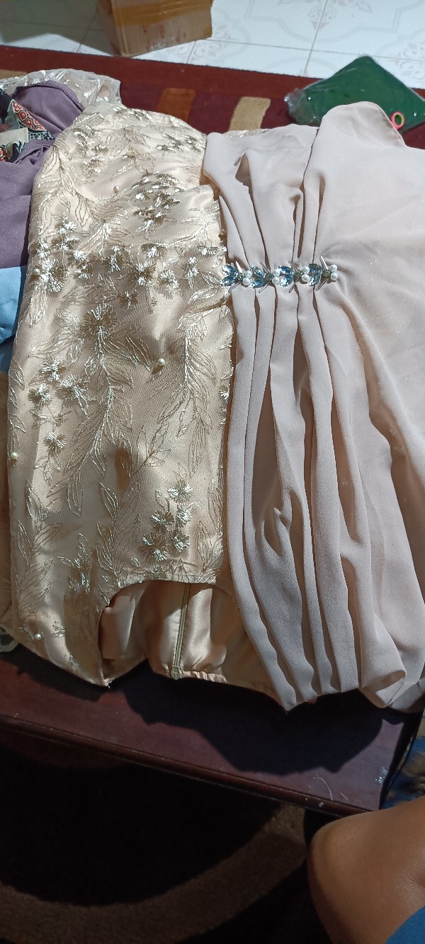 [real Pic] Gamis Brokat Tille Mutiara Dress Brokat Terbaru Gamis Brokat Lebaran Gamis Syari Farah