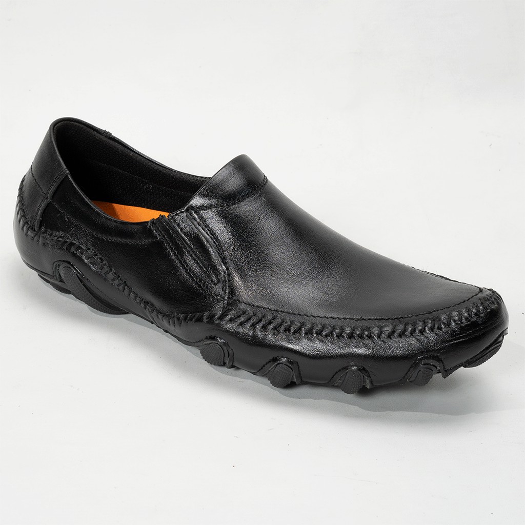 Sepatu Slip On Pria Casual Semi Formal Kulit Asli Original Handmade Motif Rajut 2022