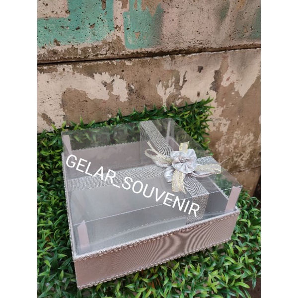 Kotak Hantaran Seserahan mika tempat kue ( SILVER )