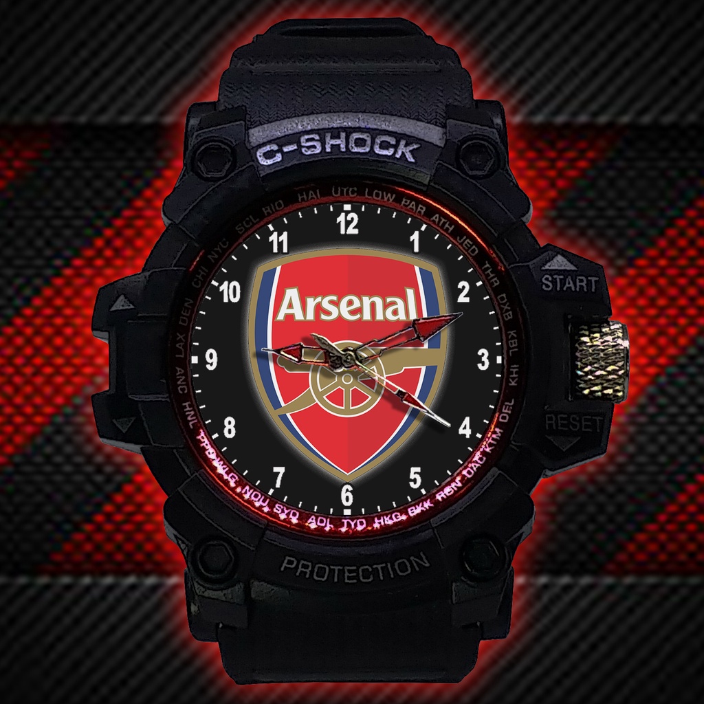 Jam Tangan Arsenal Outdoor List Merah #Hitam