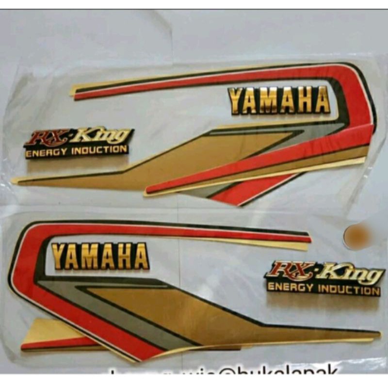 PAKET LIST STRIPING TANGKI EMBLEM YAMAHA DAN LOGO RX KING COVER BOX AKI RX KING TUA