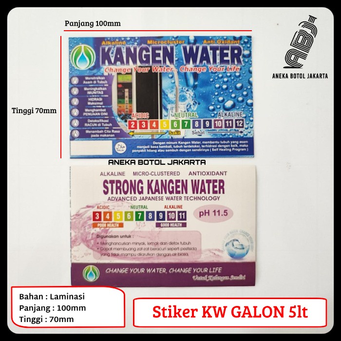 Stiker Kangen Water Galon 5 Liter