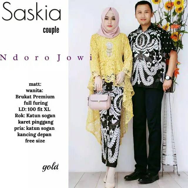 CUCI GUDANG - COUPLE SASKIA PINGUIN BARINA BROKAT | COUPLE BATIK SET ANDARA PINGUIN BARINA GURITA BROKAT MODERN CEWEK LENGAN PANJANG | BAJU SARIMBIT PASANGAN PRIA WANITA ADA JUMBO