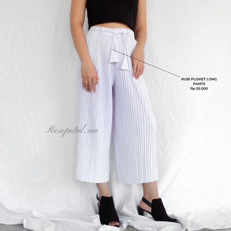 RUBI PANTS / RUBI PLISKET LONG PANTS / celana kulot plisket / celana kulot / celana korea / celana plisket korea