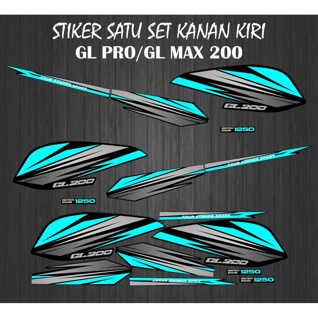STIKER STRIPING MOTOR GL PRO/GL MAX 200 PART 3
