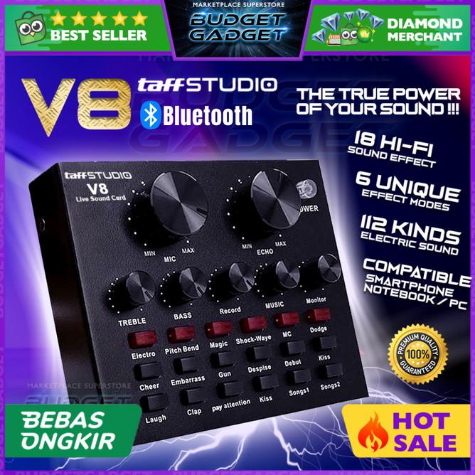 TAFFWARE LIVE MIXER V8 HIFI ASMR AUDIO USB EXTERNAL SOUNDCARD MIC