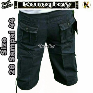 Celana Pria Size 39 40 41 42 43 44 Cargo Hitam Pendek Celana Pria Size 39 40 41 42 43 44 Cargo Hitam Pendek