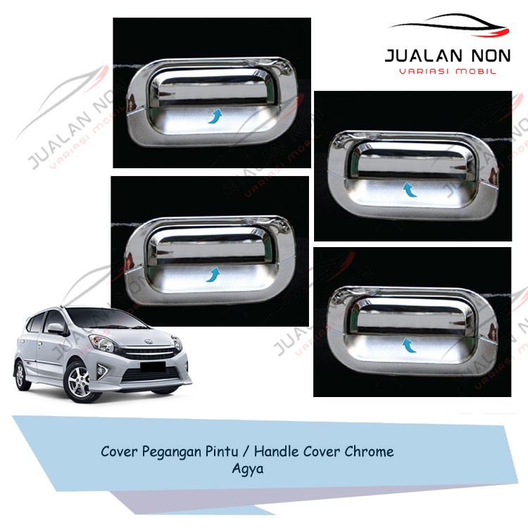 Cover Pegangan Pintu Handle Cover Chrome Mobil Agya