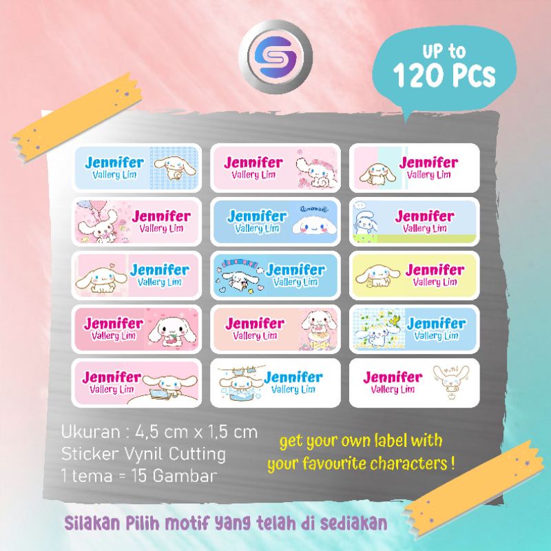 

stiker label nama lucu murah