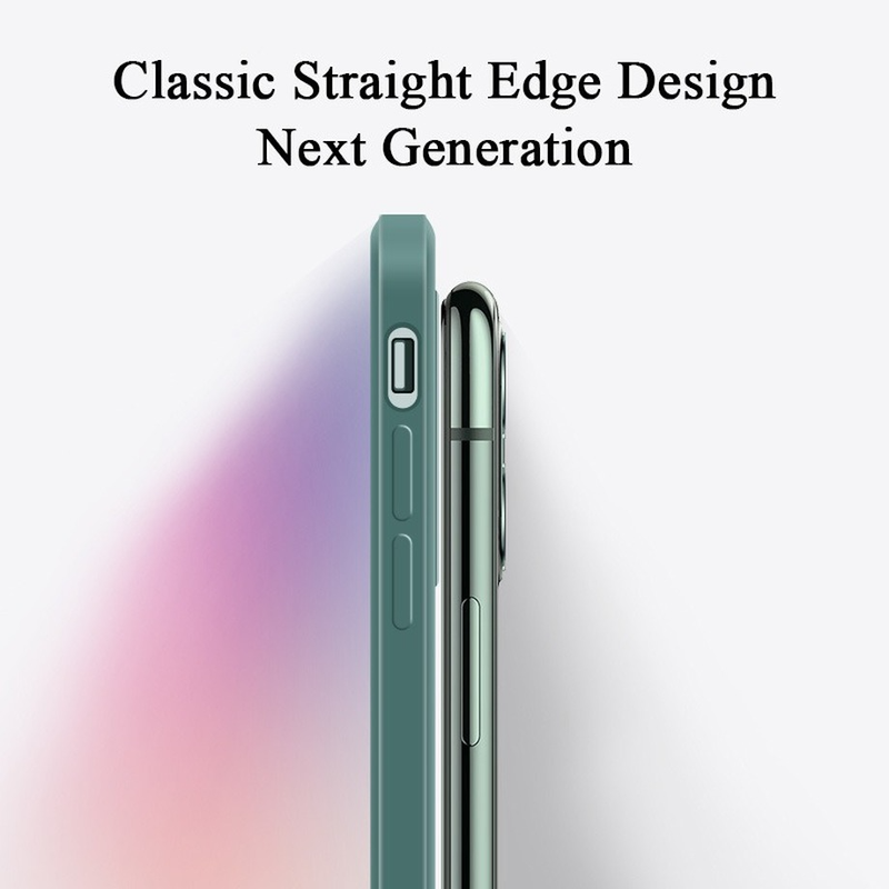 Straight Edge Liquid Casing for iPhone12 13 Pro Max Mini Classic Solid Color Camera Lens iPhone12 iPhone13 Full Package With Logo Soft Silicone Drop Protection Cover