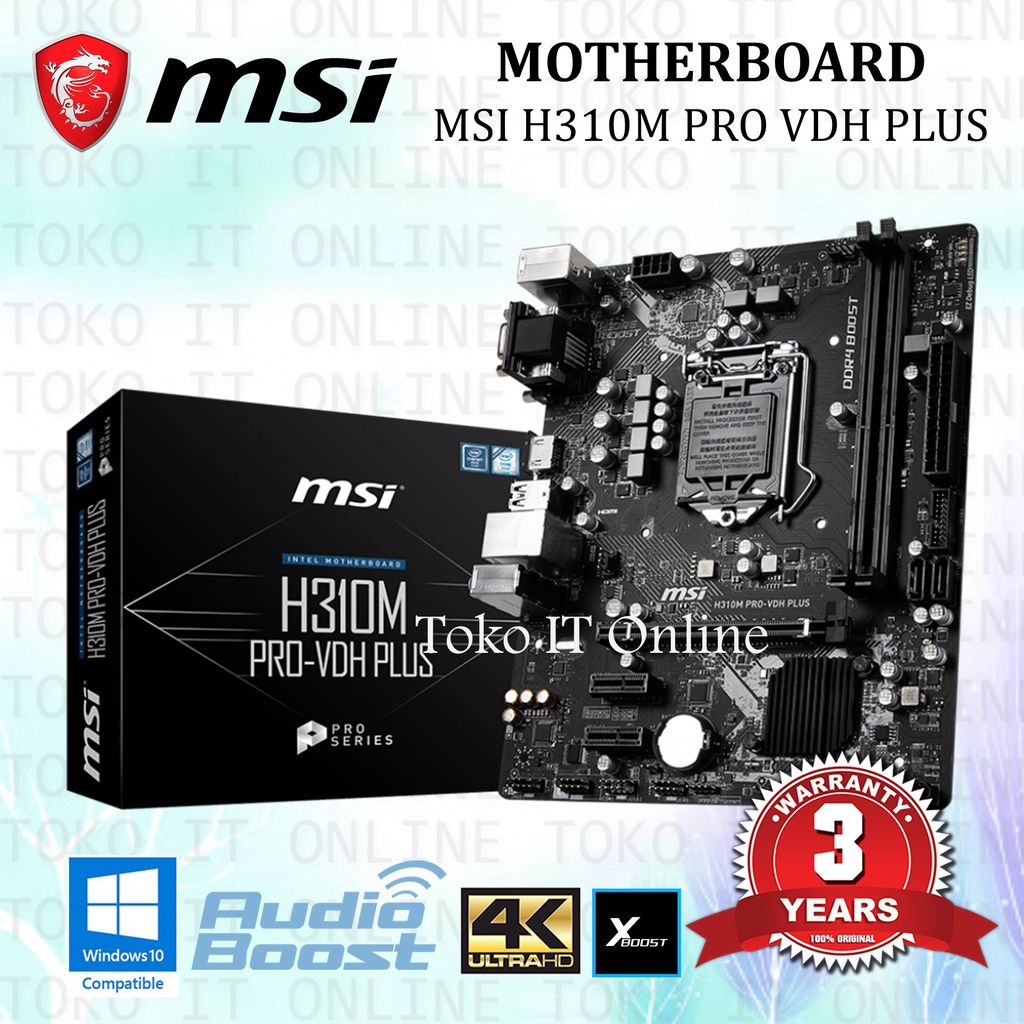 MSI MOTHERBOARD H310M PRO-VDH PLUS LGA1151