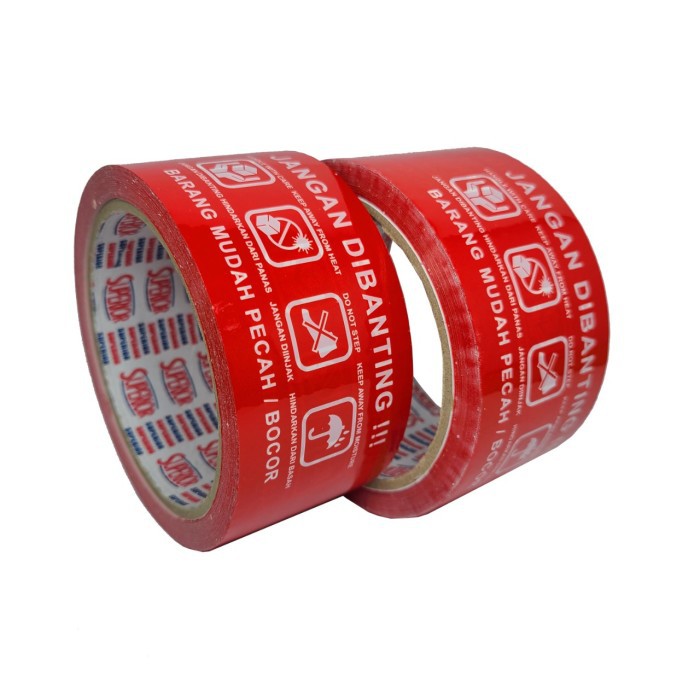 

FRAGILE MERAH JANGAN DI BANTING 48mm x 50yard INDOTAPE KUALITAS DAIMARU