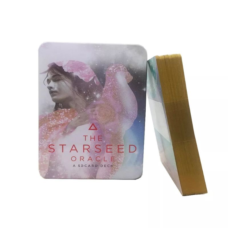 Starseed Oracle kemasan kaleng pinggiran Emas