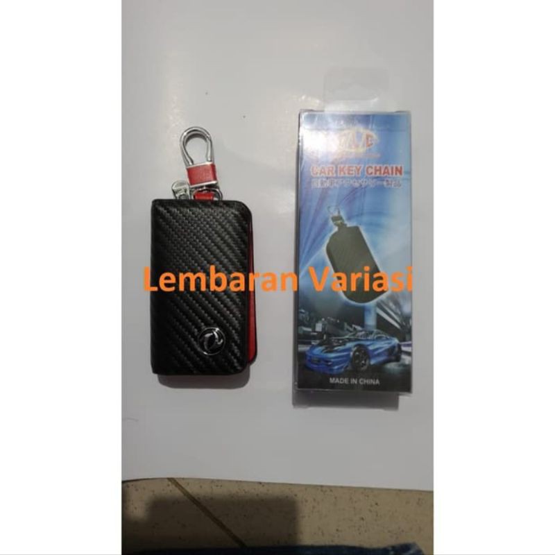 dompet STNK carbon logo mobil universal