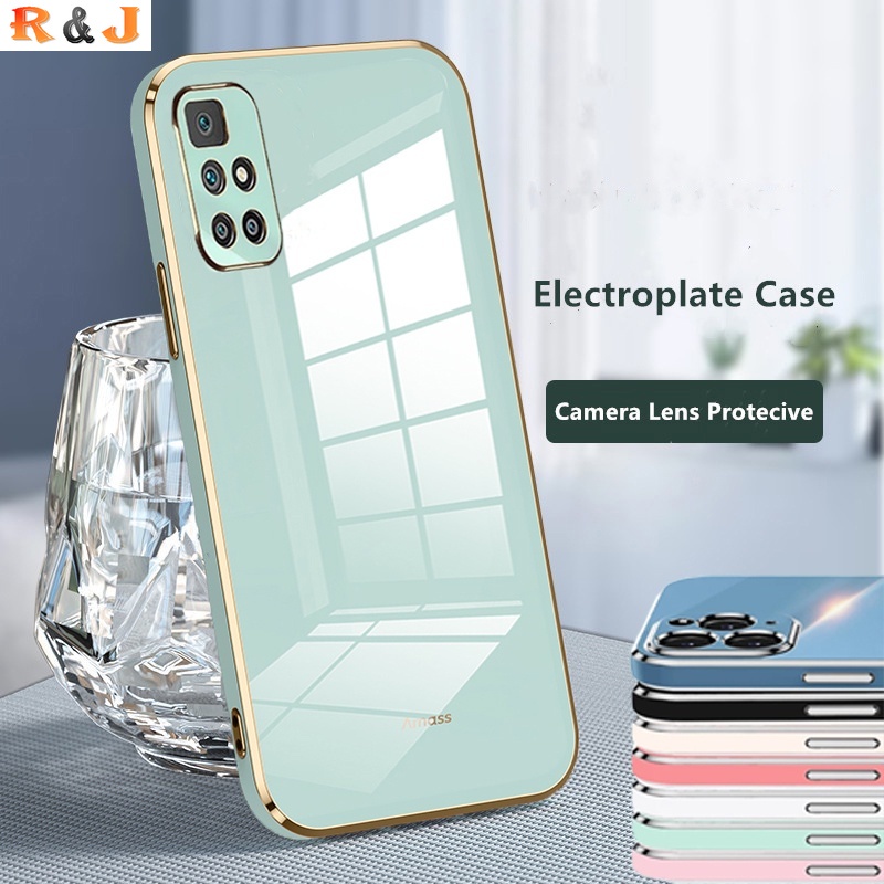 Soft Case Bahan Karet 6D Bentuk Persegi Untuk Redmi 10C Redmi Note 11 Note 11s 10S Note 10 Redmi10 9 9A 9T  9 9s 8 7