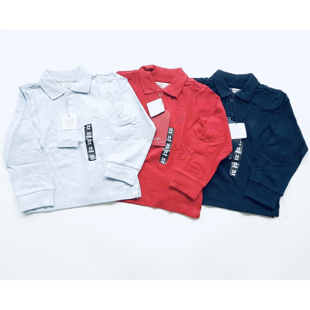 Original Zara Polo | Kaos Bayi & Anak Lengan Panjang