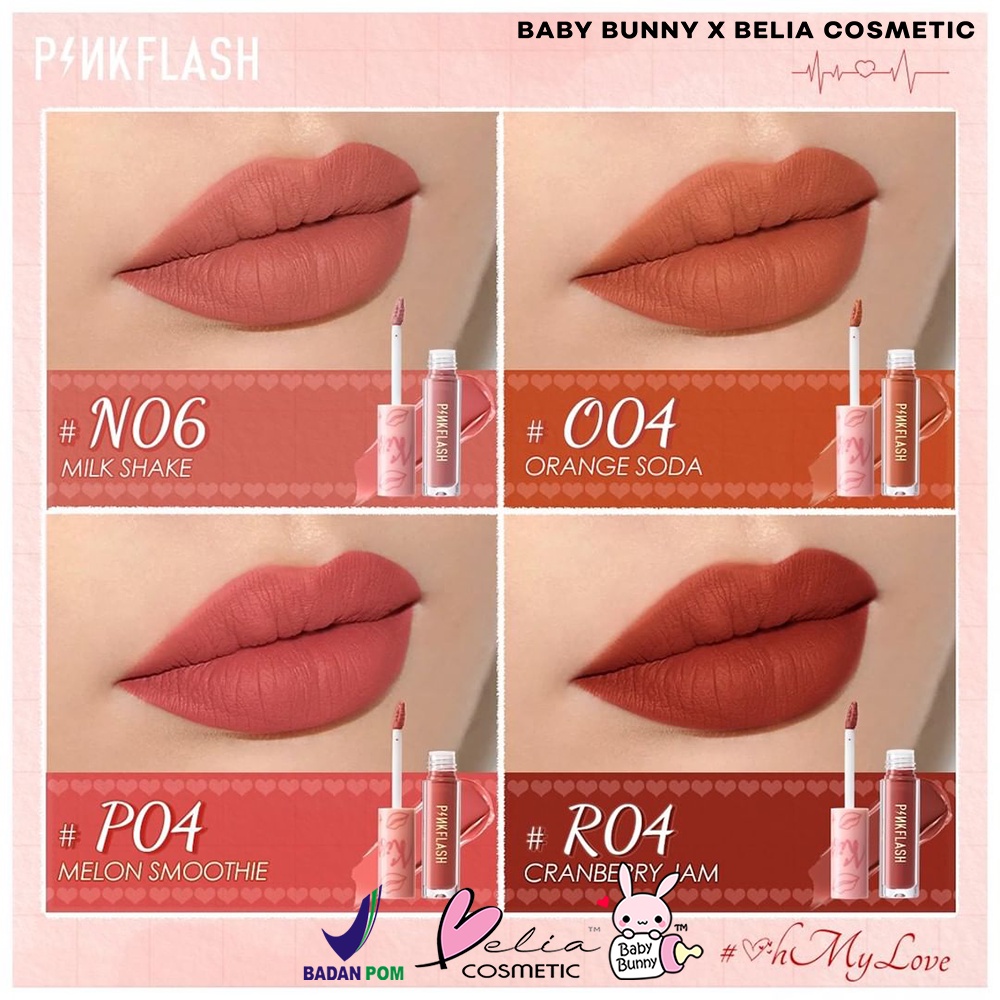 ❤ BELIA ❤ PINKFLASH KISS Lasting Matte Lip Cream OhMyKiss | Pink Flash | Lipcream BPOM PF-L01