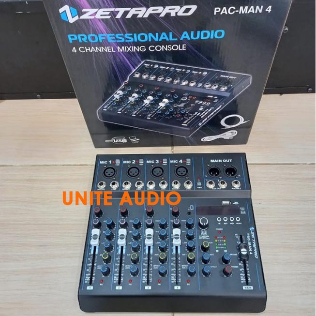 Mixer Audio 4 Channel Zetapro PAC-MAN 4 PACMAN 4 PACMAN4 Original