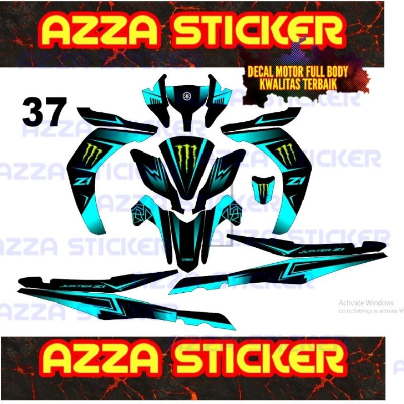 Sticker Decal  Motor Jupiter Z1 Full Body Stiker Jupiter Z1 Dekal Jupiter Z1 Full Body Yamaha Jupite