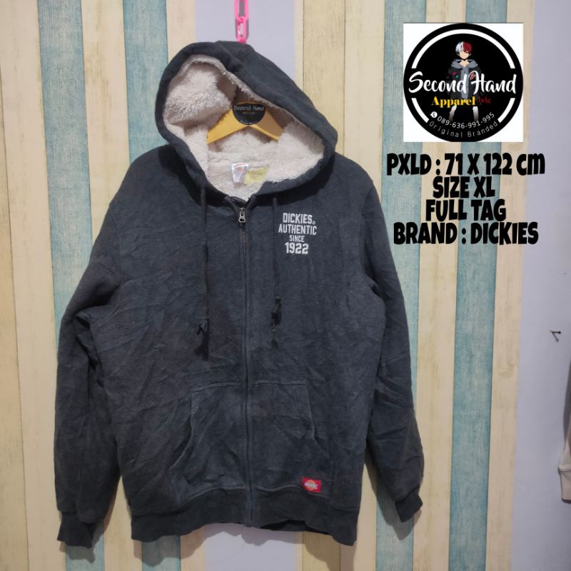 Hoodie Zipper Vintage Dickies Original Second Full Tag Size XL PxLd 71x122cm Full Serpa