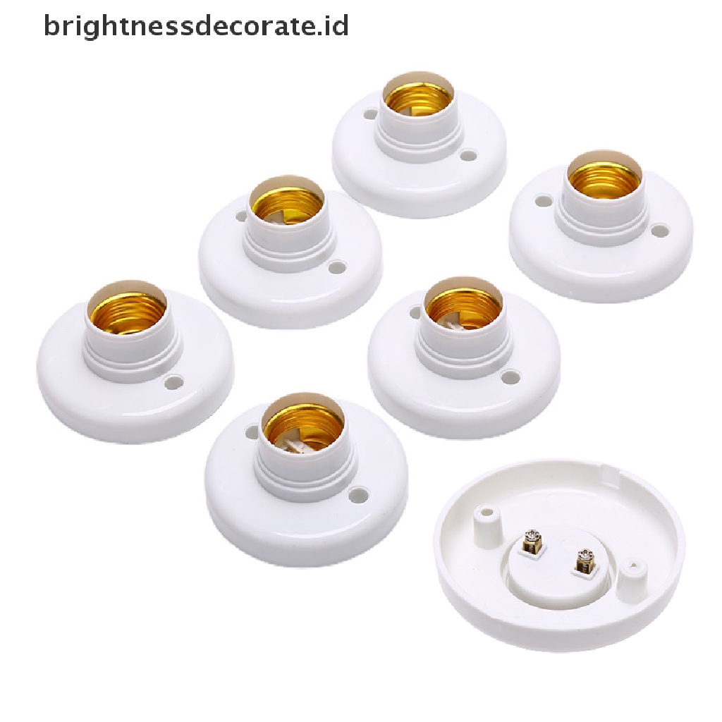 (Birth) 6pcs Base Lampu Bohlam Edison E27