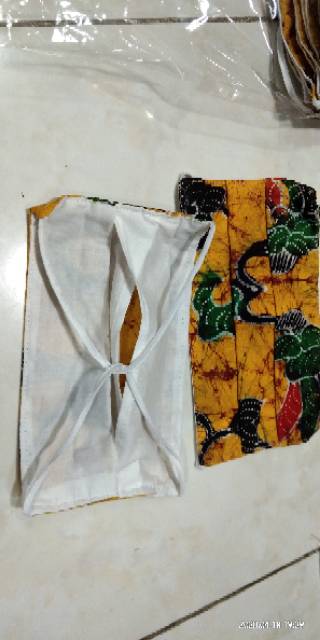 Grosir Masker Batik tulis Cap madura Asli warna dan tali bisa Request.