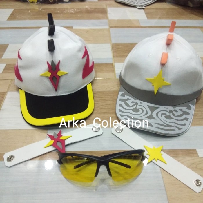 Topi Boboiboy Solar dan Boboiboy Supra dan Kacamata
