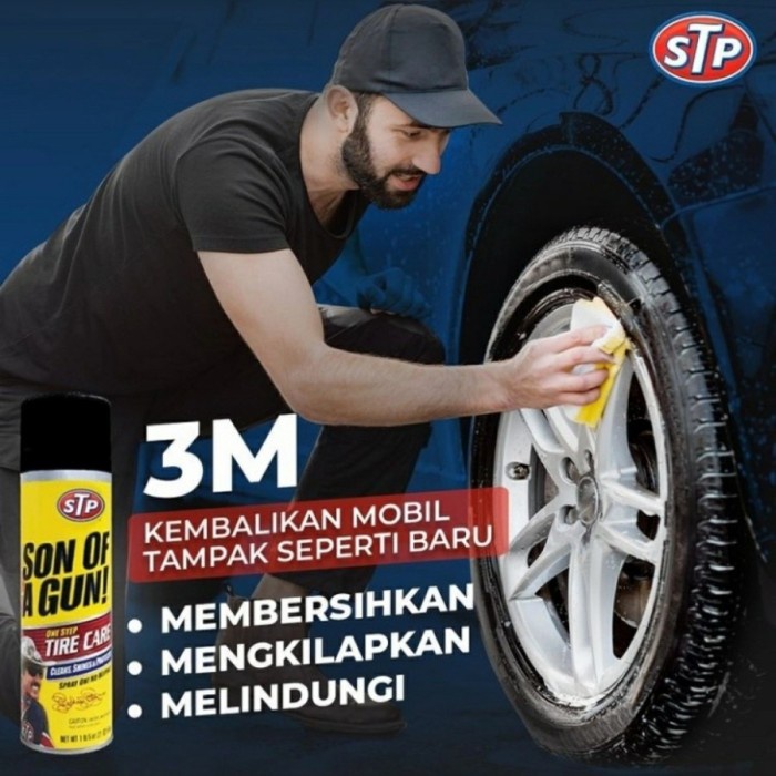 STP Son Of A Gun One Step Tire Care 600 ml Semir Pelindung Ban