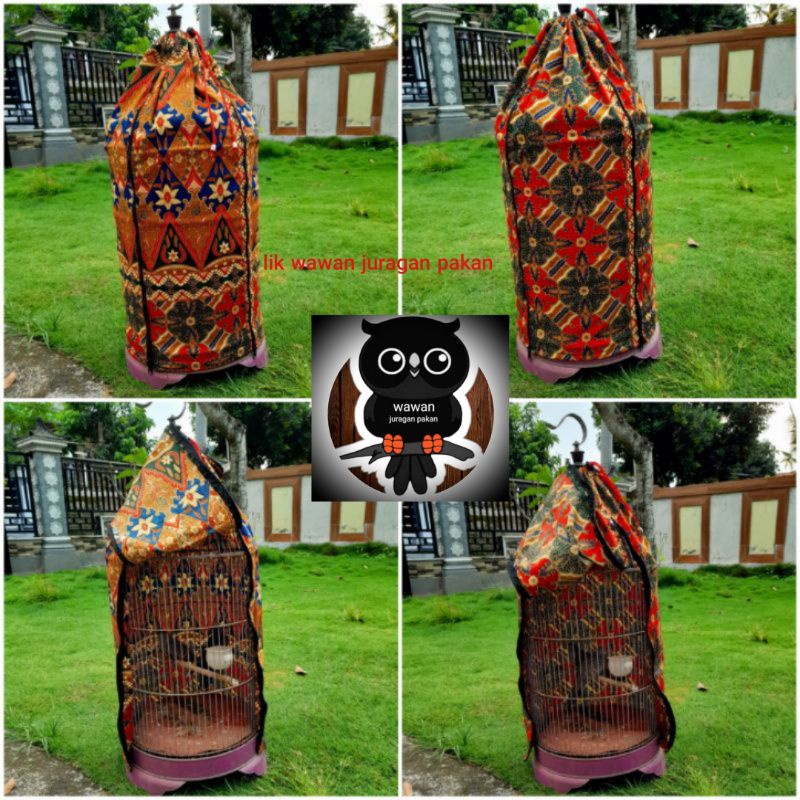 krodong batik, kerodong kandang kapsul, krodong Lovebird batik 2 resleting