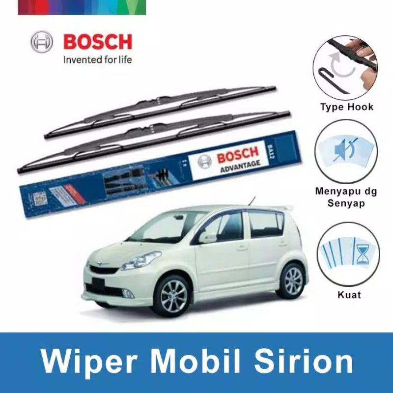 Paket Wiper Bosch Advantage Mobil Daihatsu Sirion