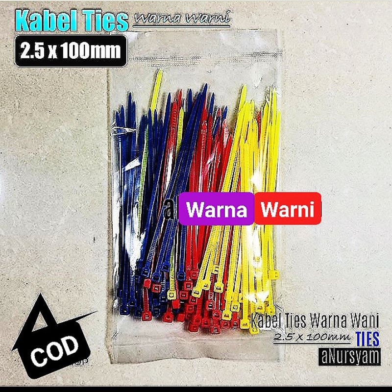 KABEL TIES 10 CM WARNA WARNI