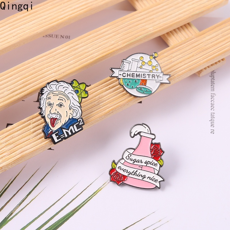 Pin Bros Kerah Desain Fisika Terkenal Bahan Logam Untuk Hadiah Perhiasan Pelajar Pria Dan Wanita