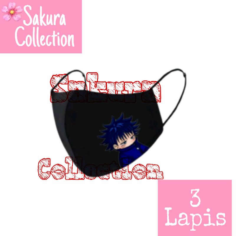 Masker Kain 3 Lapis - GOJO SATORU Jujutsu Kaisen