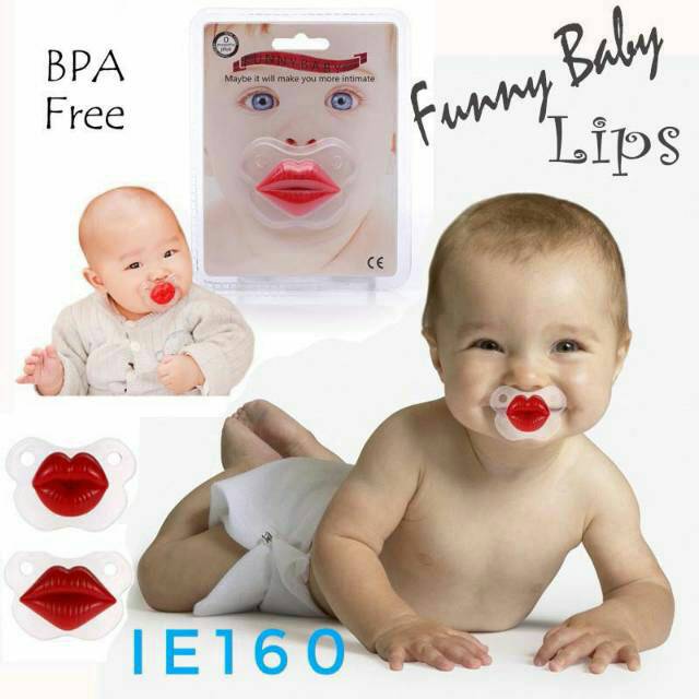 Empeng bayi bentuk bibir/empeng bayi lucu/kecitan bayi