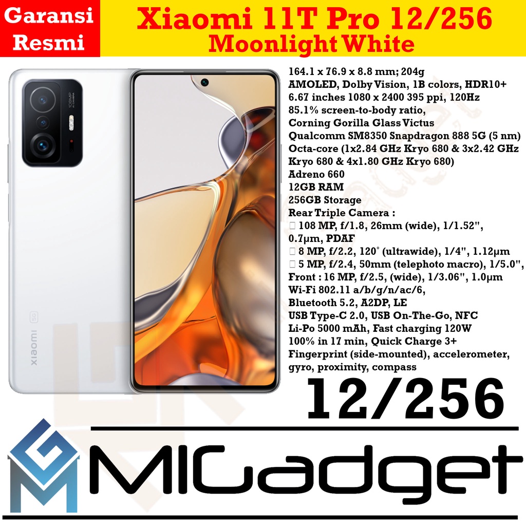 Xiaomi 11T Pro Mi 11T Pro 12/256 Garansi Resmi