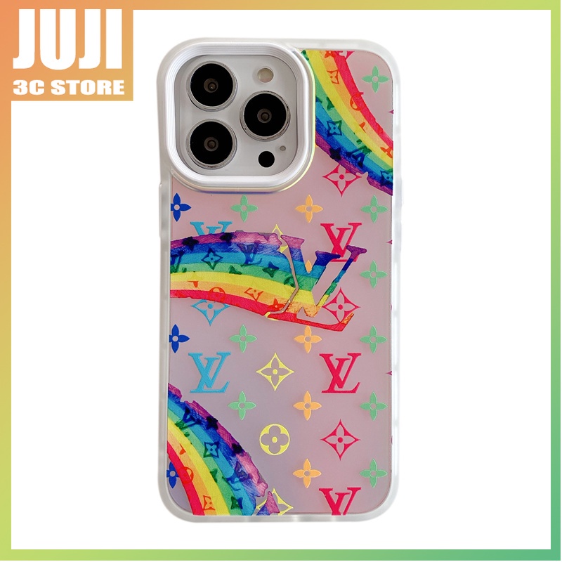 Case Pelindung Transparan Motif LV Warna-Warni Untuk iphone 11 12 13 promax x xs xr xsmax 7 8 plus