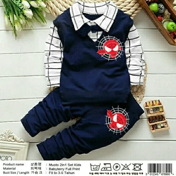  baju  anak  laki  laki2 import Setelan Anak  Usia Umur  3  5 