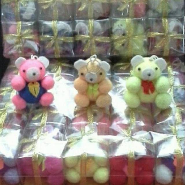 BONEKA CUTE MINI LUCU DALAM MIKA GANTUNG /GANTUNGAN KUNCI BONEKA KEMASAN MIKA - KADO - SOUVENIR-1