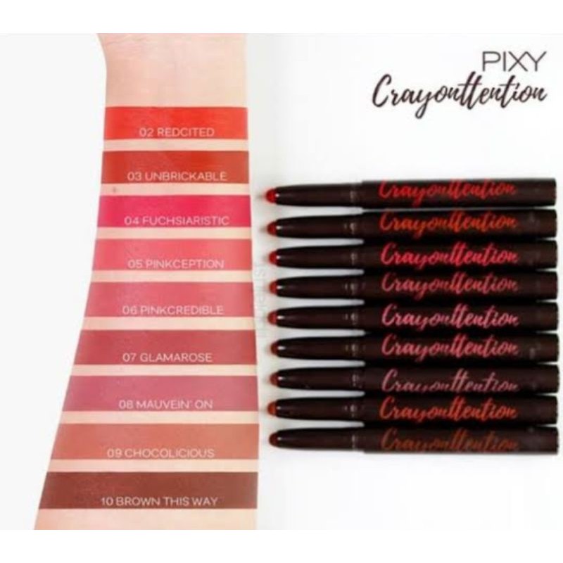 Widjayashopp PIXY MAKE IT GLOW CRAYONTTENTION (lipstik crayon)