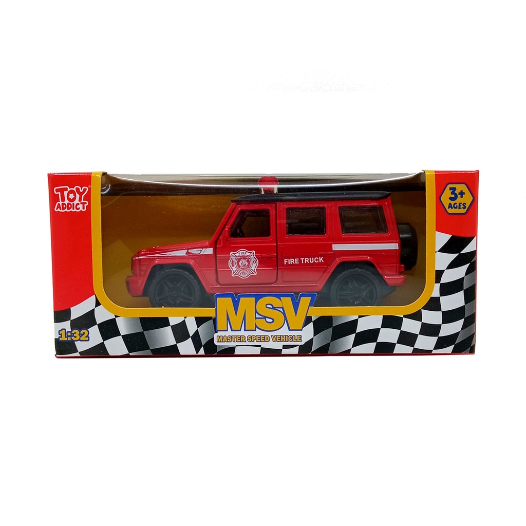 Toy Addict M3rcedes Benz Fire Truck Merah Diecast Mainan Mobil Polisi